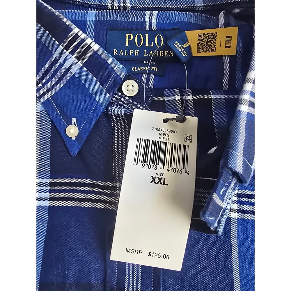 Polo Ralph Lauren Men’s 2XL Plaid‎ Button Down Shirt Long Sleeve NWT $125 - Picture 3 of 8